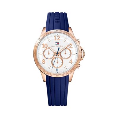 Ladies blue silicone chronograph watch 1781645